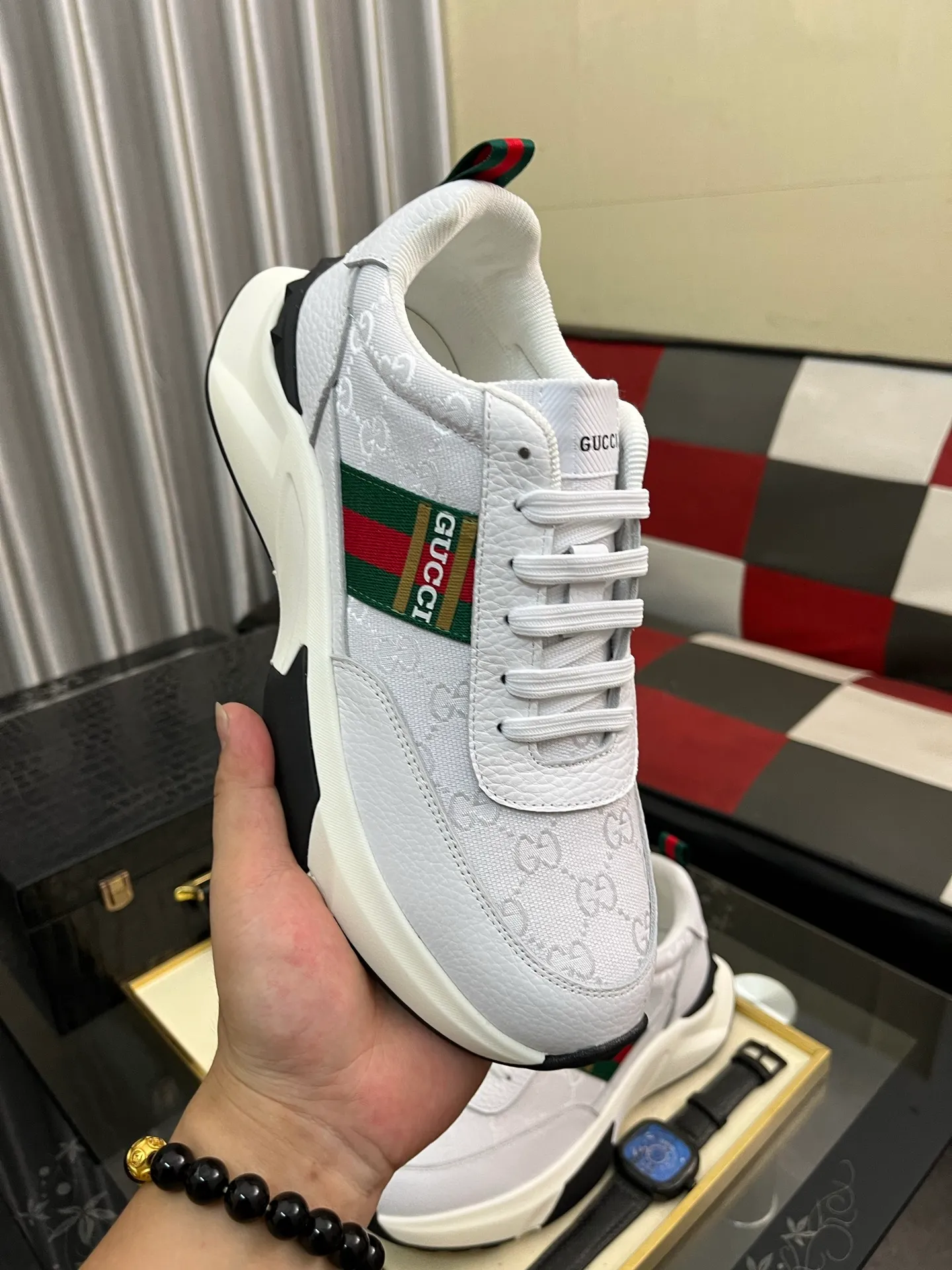 Men's Men's Shoes 💰458 ⌚️⌚️[GUCCI] Gucci men's casual shoes are absolutely popular 🔥The ultimate matching item for trendy men! The charm of super texture is irresistible, the main recommendation, the flower leather color is bright! The upper is made of high-quality brand printed fabric with cowhide, breathable leather lining and wear-resistant rubber sole, noble and elegant! Extremely comfortable🎁🎁You can be as handsome as you want💪 38-445⃣️colors available